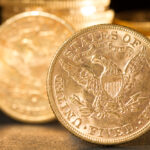Five,Dollars,Gold,Coins,Usd