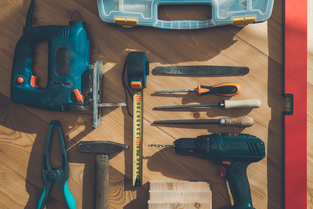 Work,Tool.,Flat,Lay.